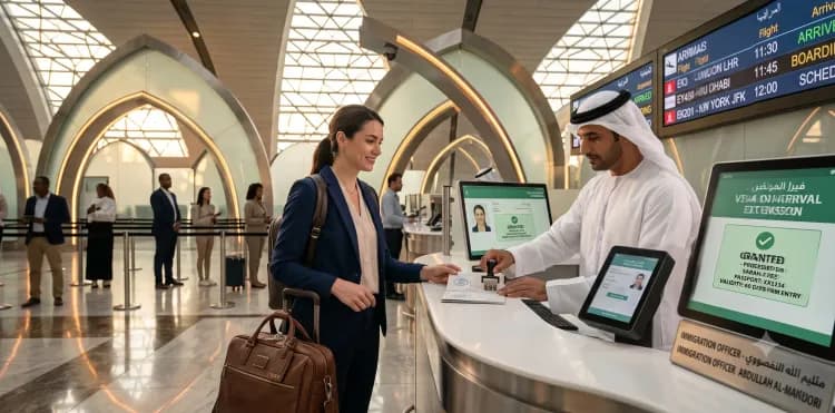 UAE visa on arrival extension